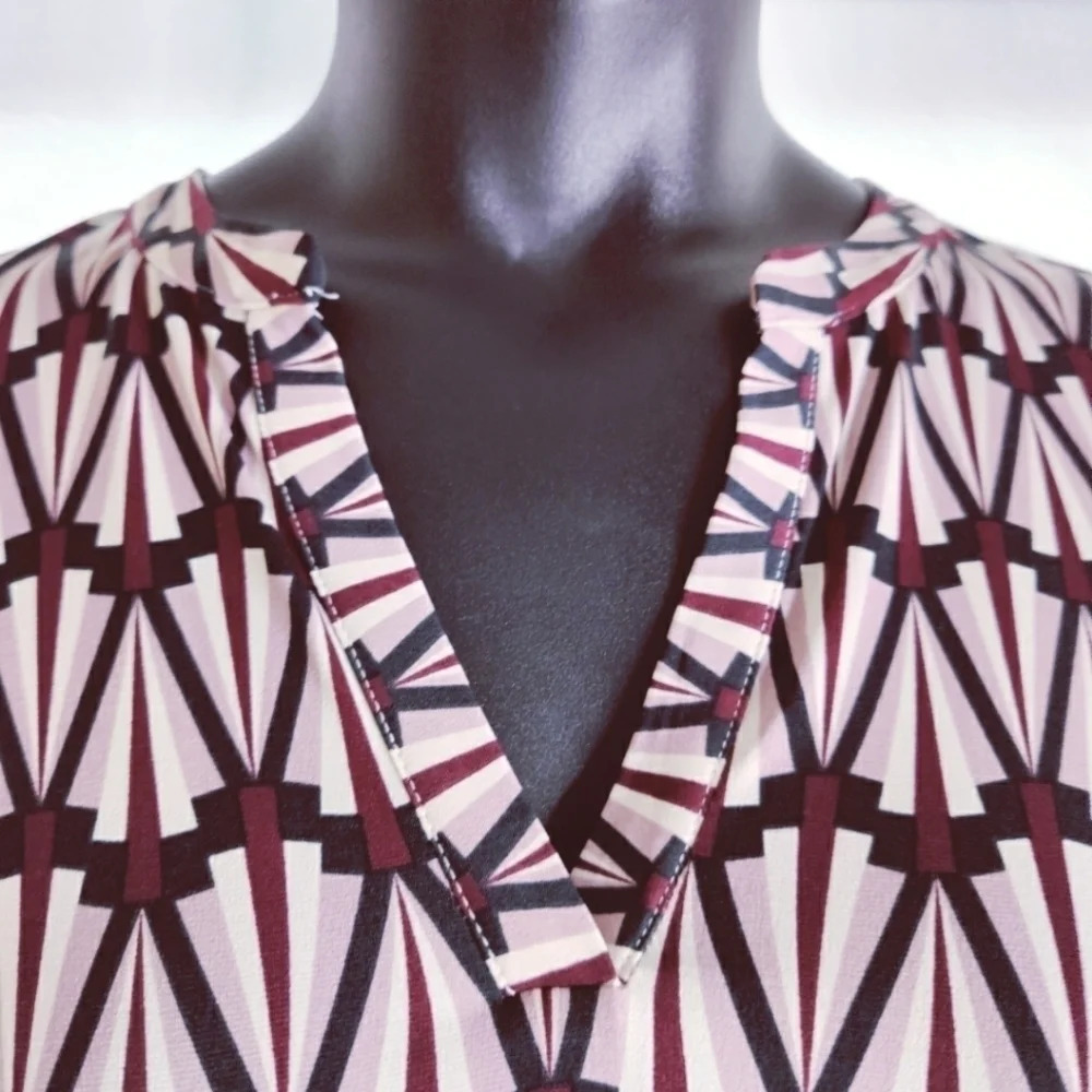 Beautiful DM Collection Geometric Shirt Dress EUC ❤️ - Picture 6 of 14